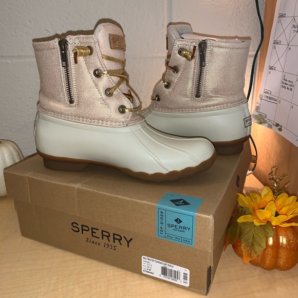 glitter sperry duck boots